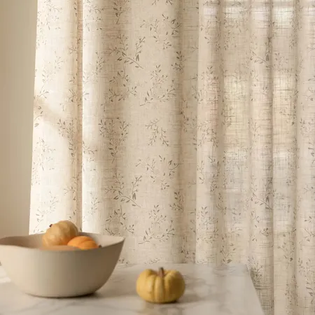 botanical print curtain