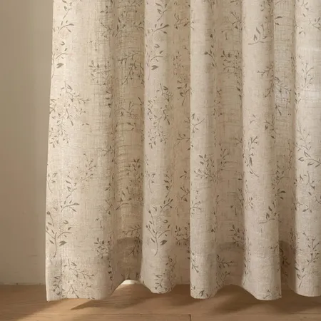 botanical print curtain