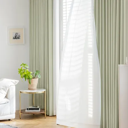 a sample of Treeweft Chevron Textured Chenille Blackout Curtains