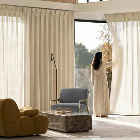 a sample of Brezza Thick Linen Curtains