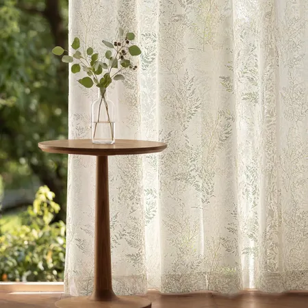 Bloombrook Botanical Sheer Curtains | Nature-Inspired Drapes | Lazzzy Deco