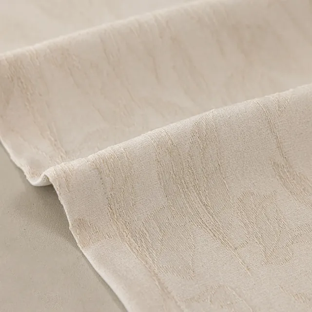 Lilywhite Leaf Textured Sheer Curtains