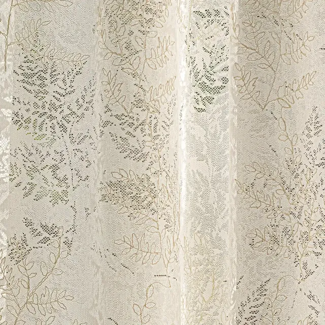 Bloombrook Botanical Motif Sheer Curtain