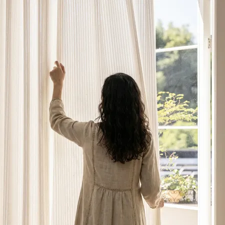 striped sheer curtains