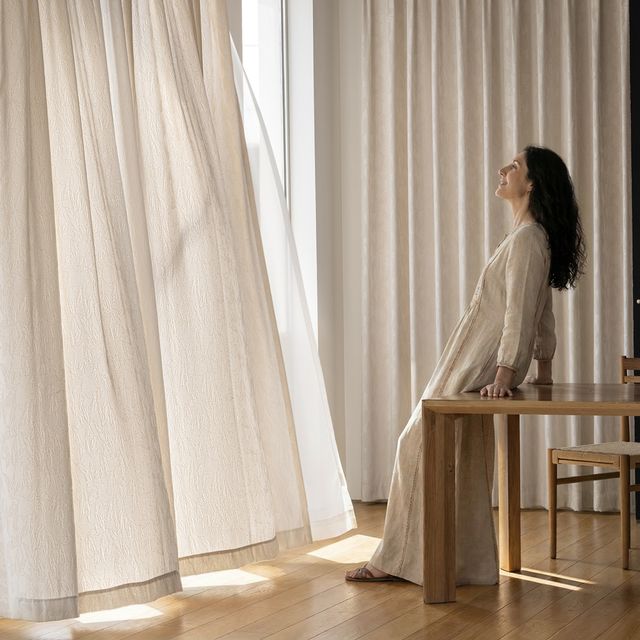 Lilywhite Leaf Textured Sheer Curtain