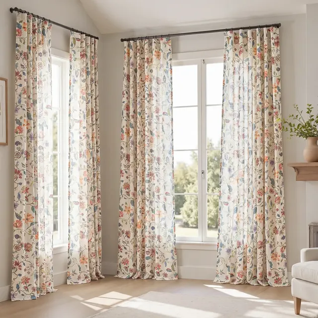 Hattie Textured Thick Linen Curtain