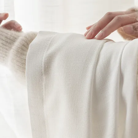 the details of Lumyn Casual-Weave Sheer Curtains