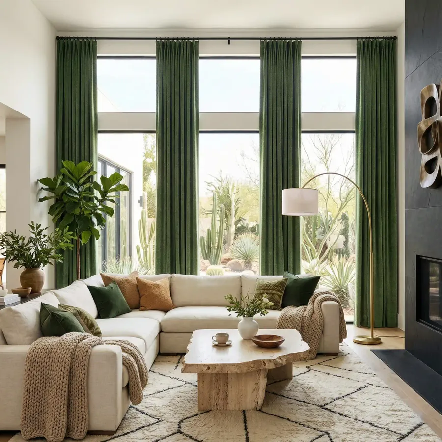 Savanna Woven Textured 100% Blackout Curtains | Lazzzydeco