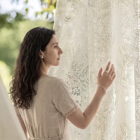 Bloombrook Botanical Sheer Curtains | Nature-Inspired Drapes | Lazzzy Deco