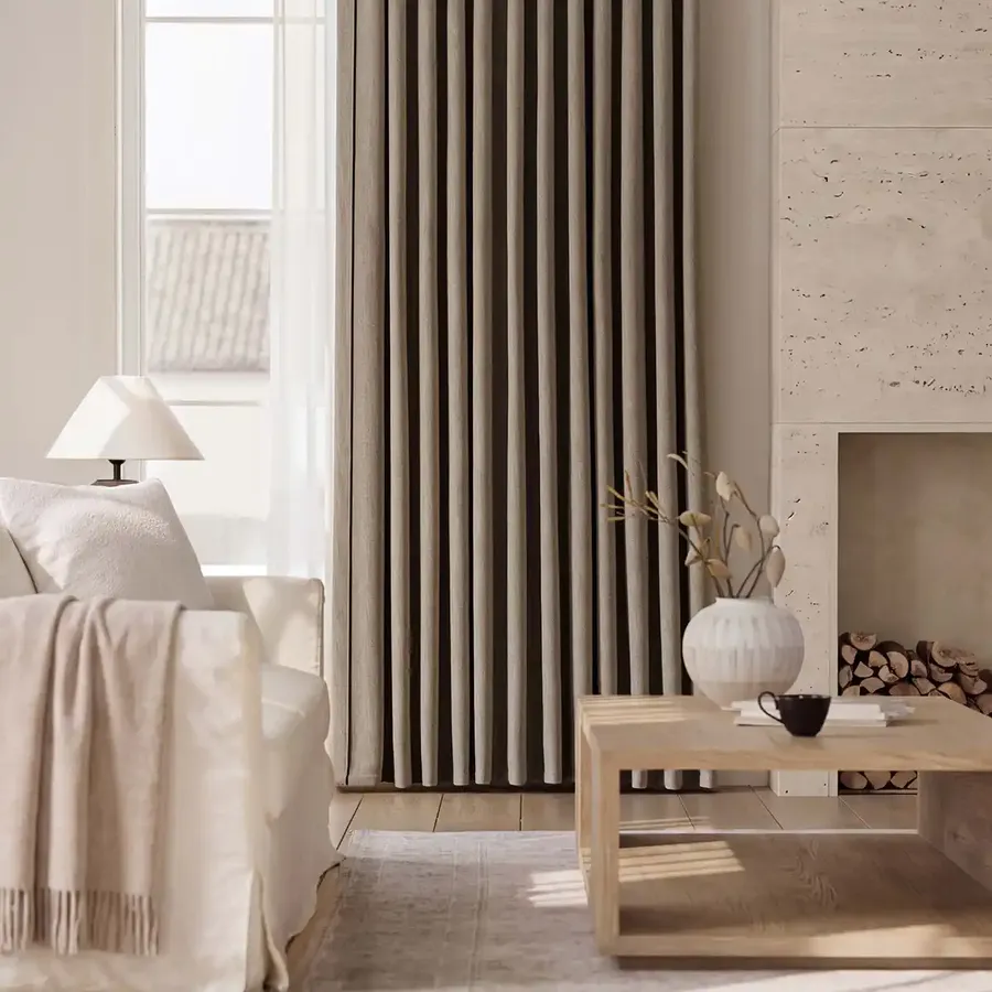 Sundaze Checked Chenille Blackout Curtains | Custom Drapes | Lazzzy Deco