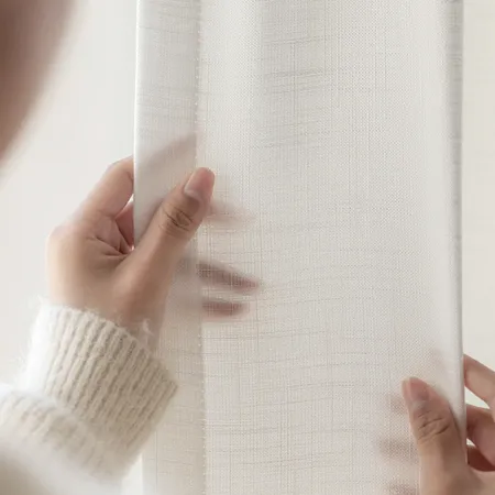 the details of Lumyn Casual-Weave Sheer Curtains