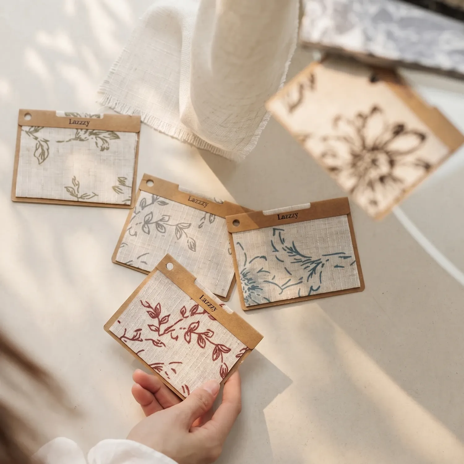 linen fabric swatches