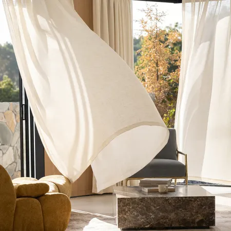a sample of Brezza Thick Linen Curtains