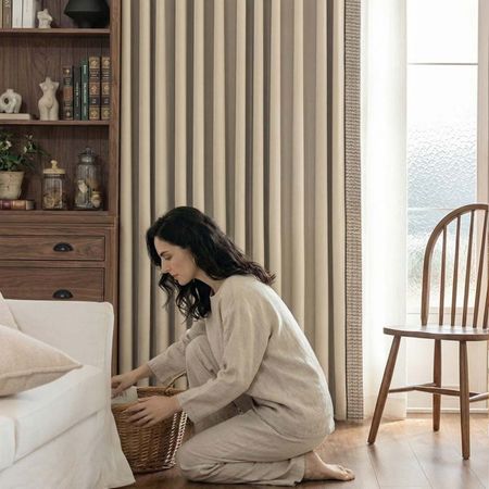 a sample of Siesta Linen-Cotton BlackoutCurtains