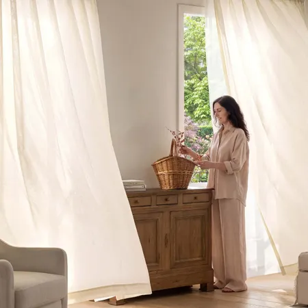Aureiris Jacquard Textured Curtains for living room