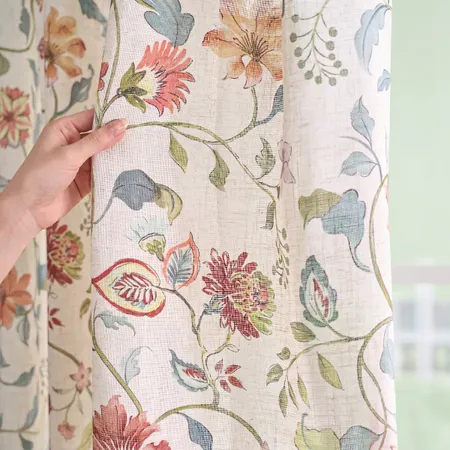 the details of Hattie Textured Linen Curtains | Custom Made Linen Drapes