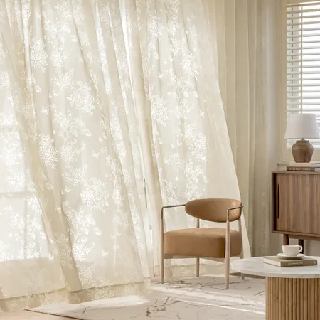 Floral Sheer Drapes