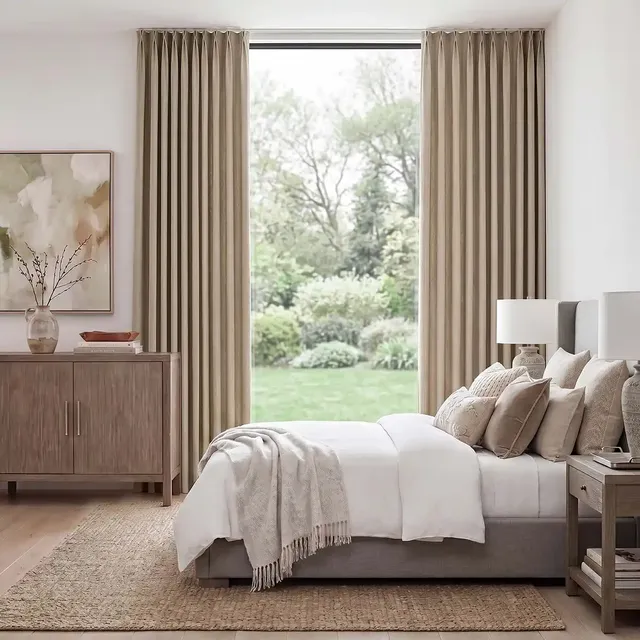 Solbreeze Organic Striped Chenille 100% Blackout Curtain