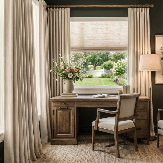 Siesta Linen-Cotton Textured Blackout Curtain