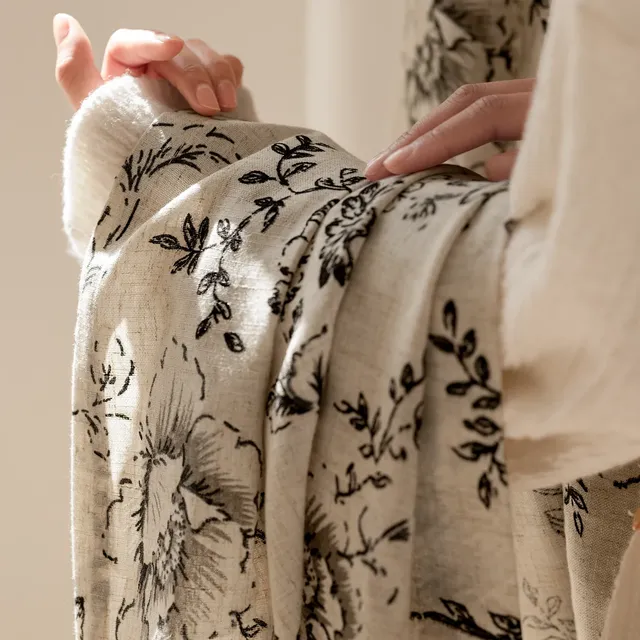 Alice Floral Print Linen Curtains