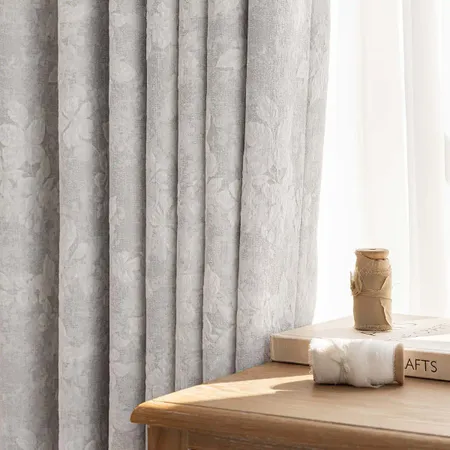 the details of Apricotta Textured Chenille Blackout Curtains