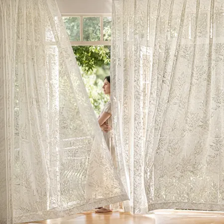 Bloombrook Botanical Sheer Curtains for Living Room