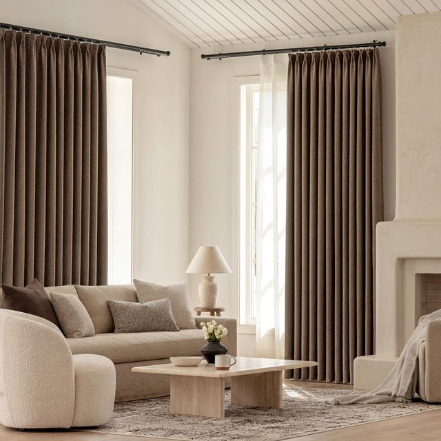 Camoux Textured Chenille 100% Blackout Curtain