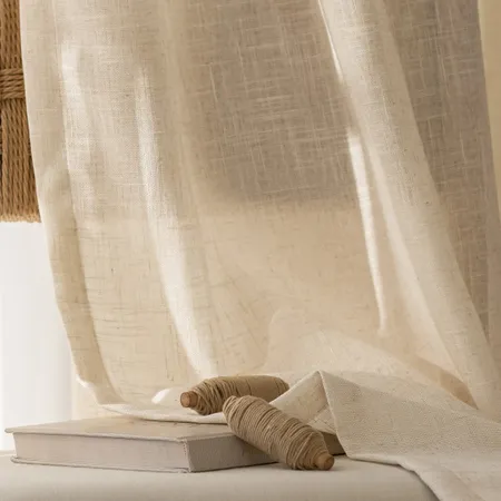 the details of Brezza Thick Linen Curtains