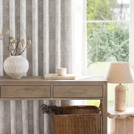 a sample of Apricotta Textured Chenille Blackout Curtains | Luxury Drapes