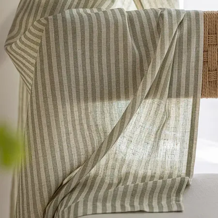 linen stripe curtains