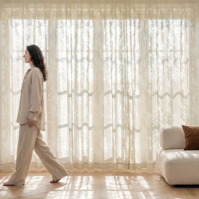 Bloomveil Rose Burnout Sheer Curtain