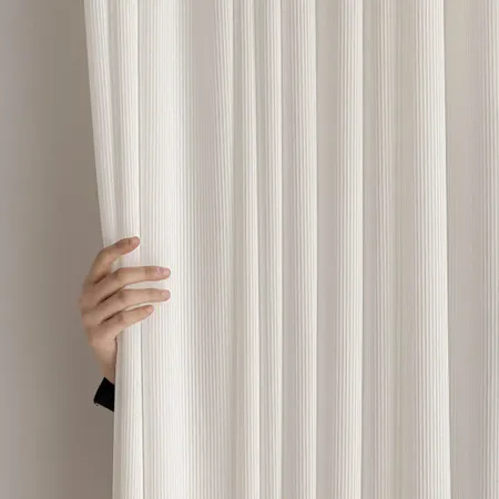 the details of Ribloom Pinstripe Curtains - Striped Sheers