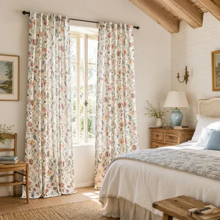 Hattie Textured Linen Curtains | Custom Made Linen Drapes for bedroom