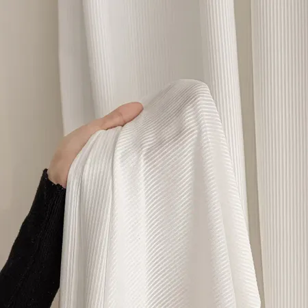 pinstriped sheer curtains