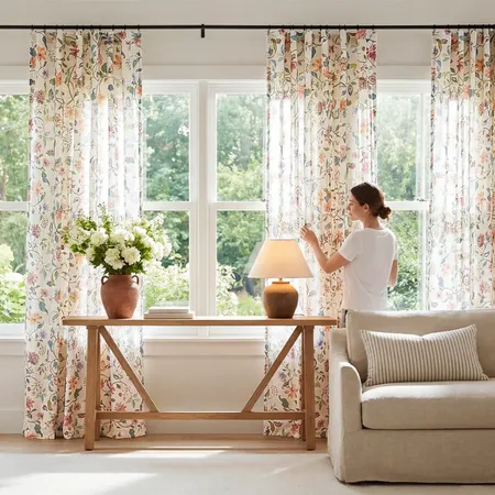 a sample of Hattie Textured Linen Curtains | Custom Made Linen Drapes