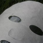 Close-up of eco-friendly coconut-derived mask sheet fiber
