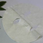 Premium fine-fiber facial mask material close-up
