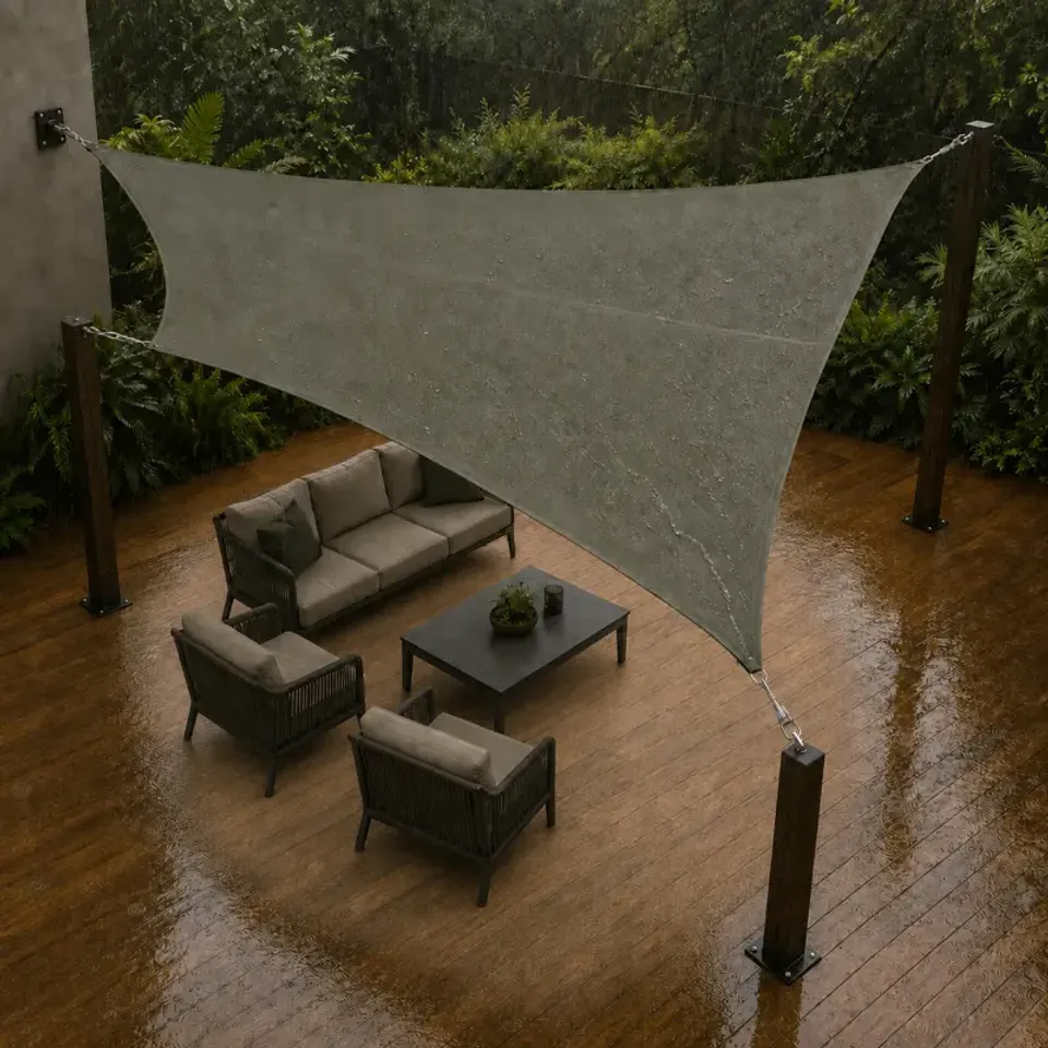 Custom Waterproof PES Shade Sail – Triangle, Rectangle & Quadrilateral