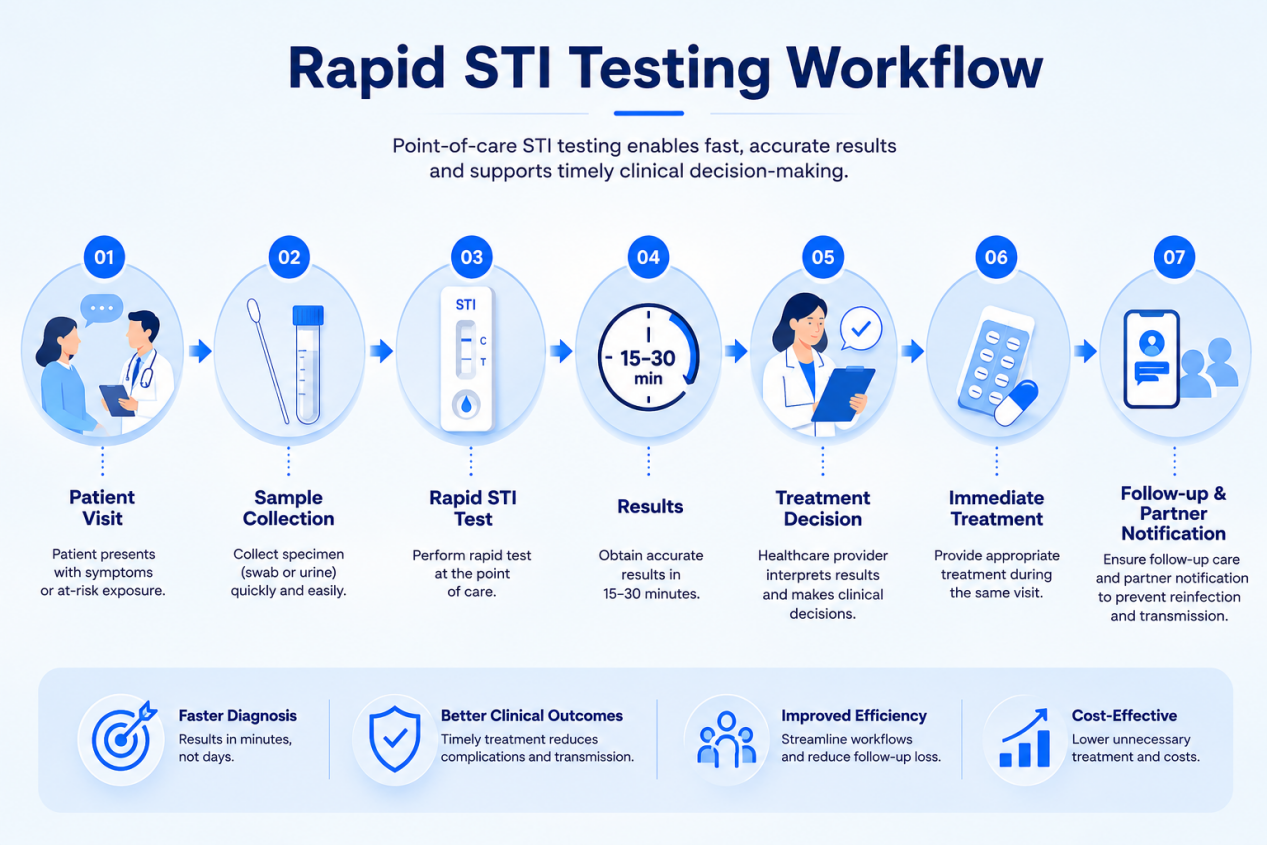 rapid STI test workflow