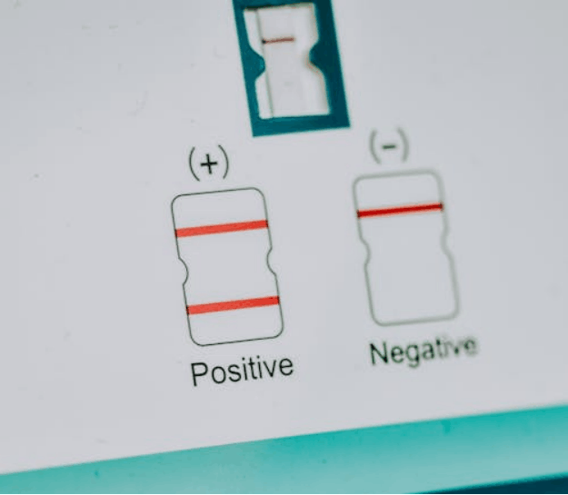 positive and negative for rapid testing result