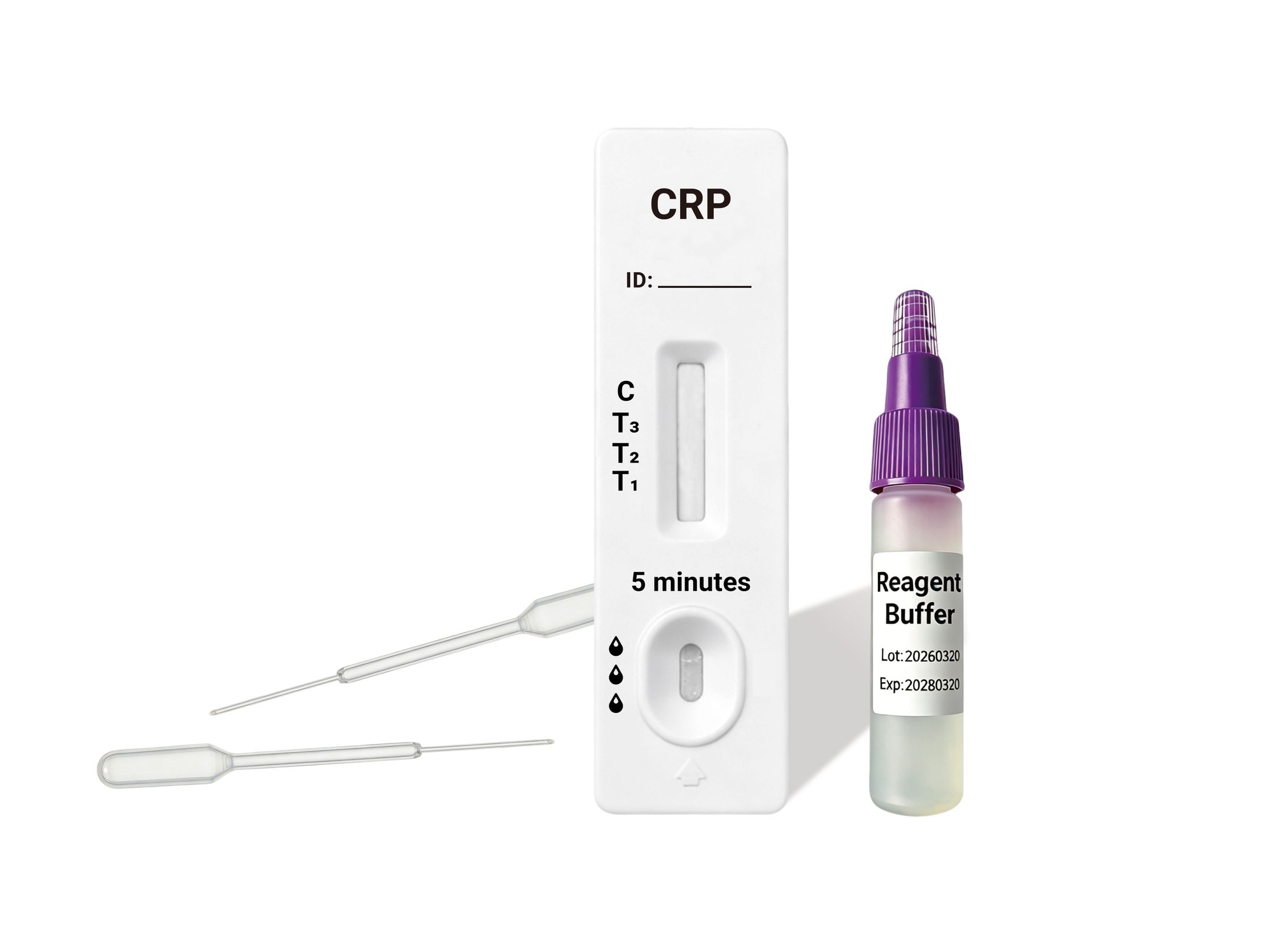 Medotex CRP Semi-Quantitative Rapid Test kit with buffer
