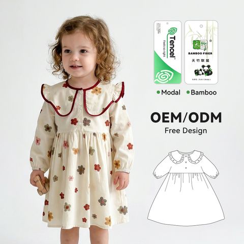 Robe à manches longues pour filles
