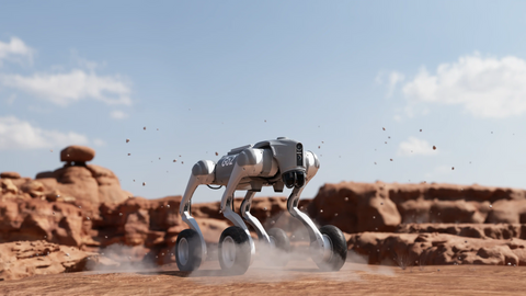 Unitree Go2-W Series Wheeled Robot Dog for AI Development Inspection and Research