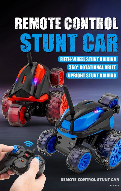 Y12 Fünfrad-Stuntauto, 360°-Drehung, ferngesteuertes Hochgeschwindigkeits-Drift-Offroad-Fahrzeugmodellspielzeug für Jungen