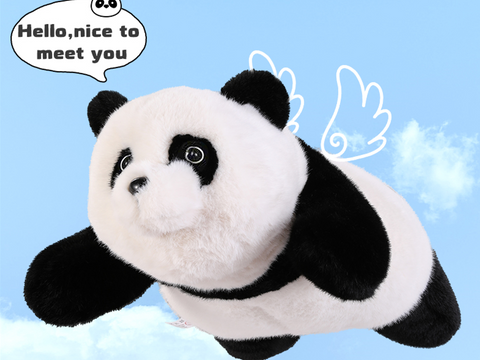 The Panda That Talks Back — AI Smart Plush Companion for Toddlers, Blinking Eyes, Feeding Game & Voice Repeat Mode