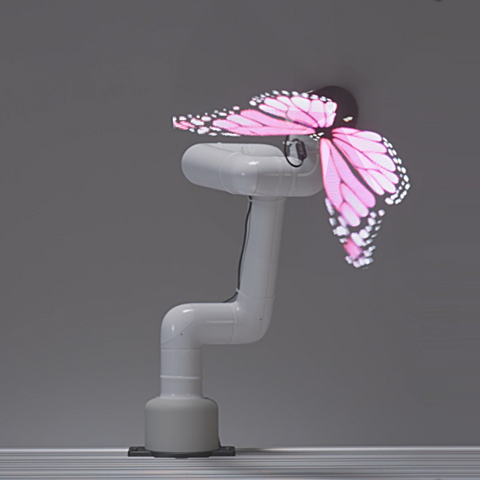 Holographic Robot Commercial Exhibition Solution: myCobot Pro 630 +DSX Holographic Display Fan