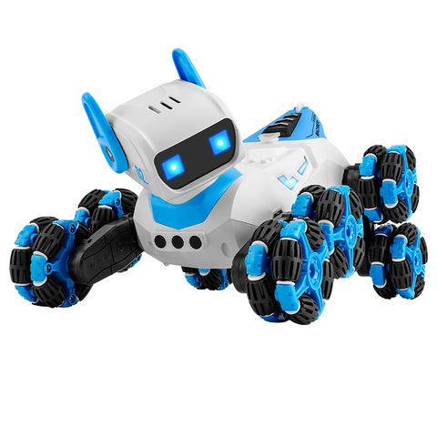 F01 Intelligent Robot Dog 8-Wheel Stunt Mechanical Dog Gesture Sensing Deformation Spray Programming Toy
