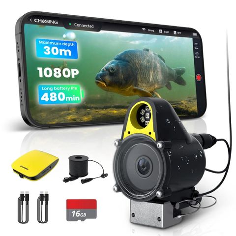 1080p Underwater Fishing Camera — 30 m Depth, 164° Wide-Angle, 8-Hour Battery