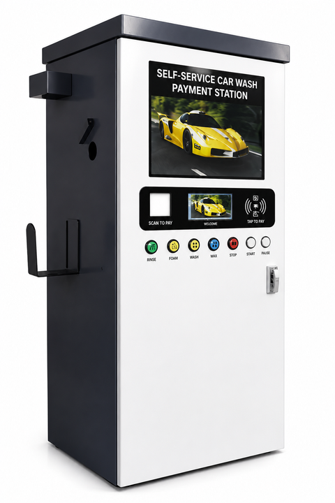 Smart Self-Service Car Wash Machine with High-Pressure Wash, Foam & Vacuum