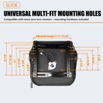 Universal zero turn mower seat mounting pattern and slide rail compatibility